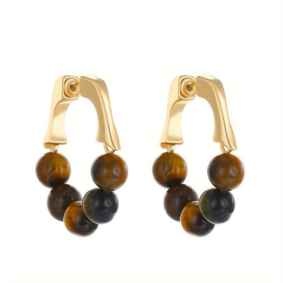 Boho hoop earrings M865 - Picture 2 of 5